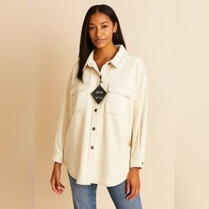 Ava & Viv Women's Cream Utility Jacket